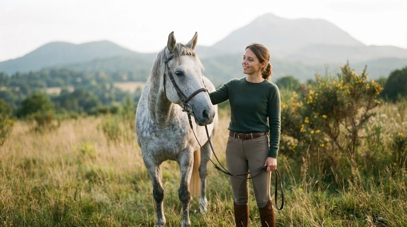 Cours d'équitation à —, —
