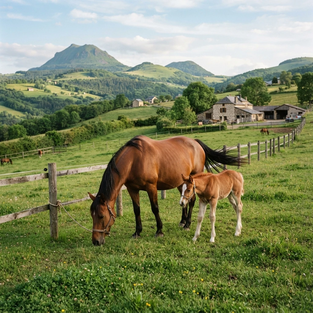 Élevage de chevaux au élevage du grand falco, —