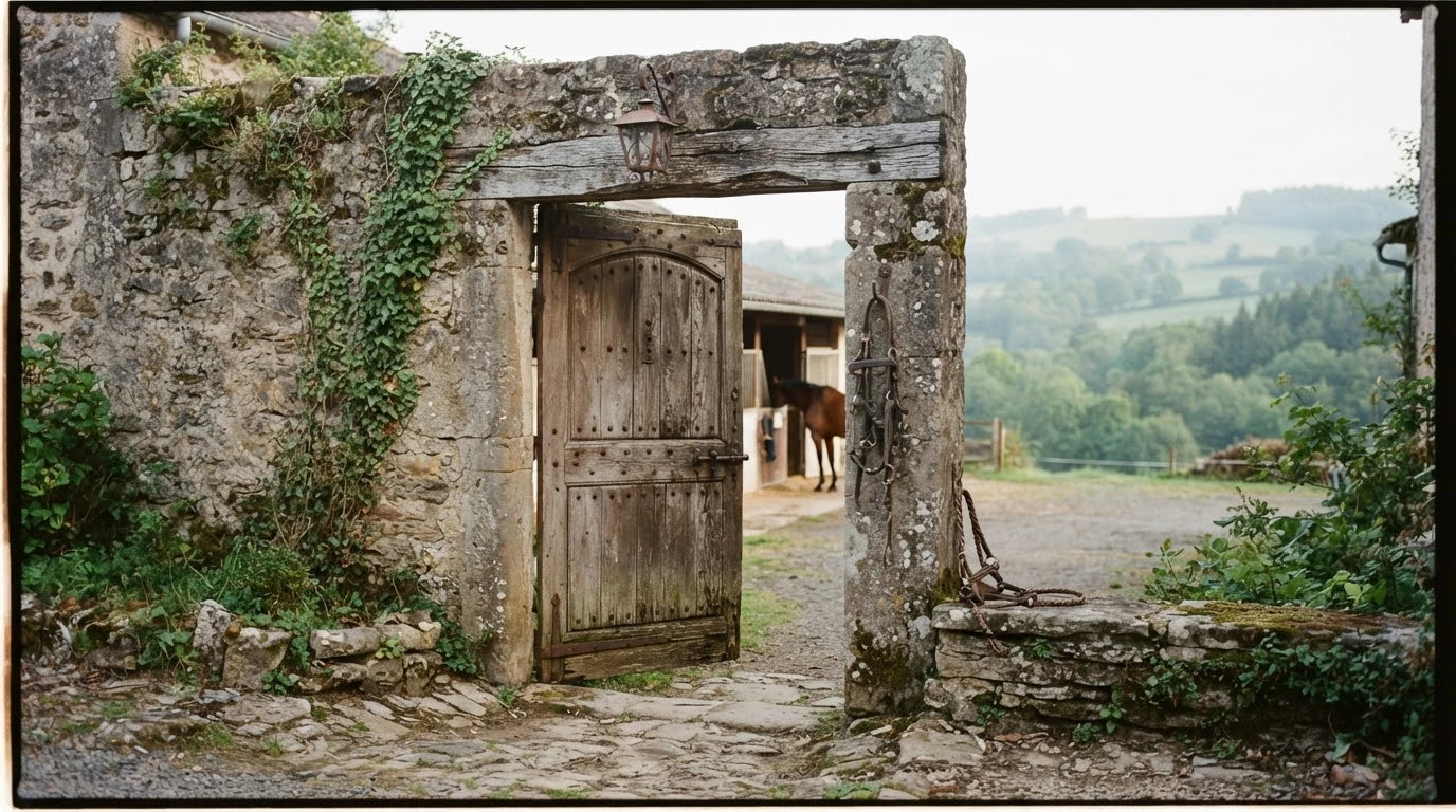 Entrée du élevage du grand falco, centre équestre à —